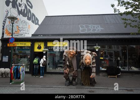 Der Wikinger Souvenirladen in Reykjavik, Island Stockfoto