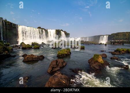 Devil's Throat und Union Falls, Iguazu, Argentinien Stockfoto