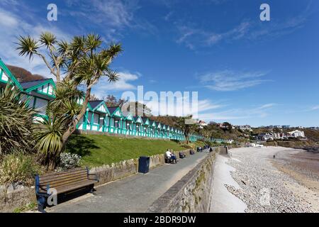 Im Bild: Langland Bay bei Swansea, Wales, UK. Sonntag, 22. März 2020 Stockfoto