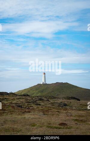 Reykjanesviti, der Leuchtturm in Rekjanes, Island Stockfoto