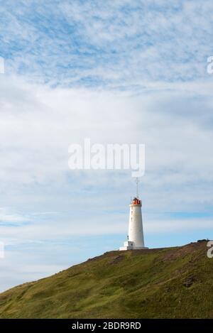 Reykjanesviti, der Leuchtturm in Rekjanes, Island Stockfoto