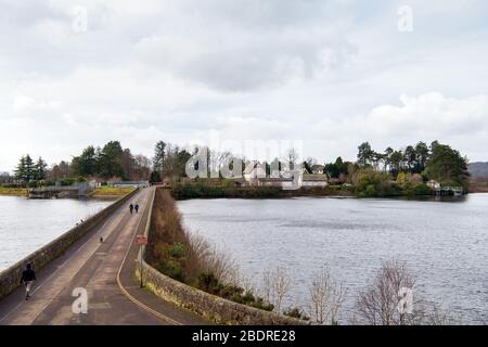 Milngavie Reservoirs MSP Besuch, Scottish Water Stockfoto