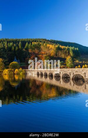 Carreg DDU Viaduct and Reservoir, Elan Valley, Powys, Mid Wales, Großbritannien Stockfoto