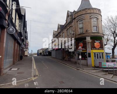 Newquay desertierte, Covid 19 Lockdown, Einkaufsviertel leer, Touristengeschäft geschlossen. Newquay Cornwall, Großbritannien. Kredit:Robert Taylor/Alamy Live News Stockfoto