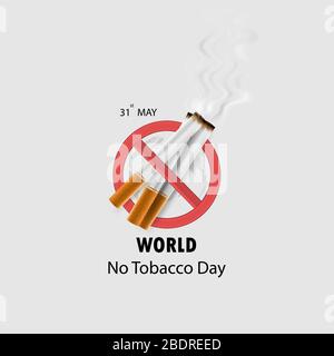 World No Tobacco Day Infografisches Hintergrunddesign.World No Smoking Day Typographical Design Elements.May 31st World no Tobacco Day.No Smoking Day Awa Stock Vektor