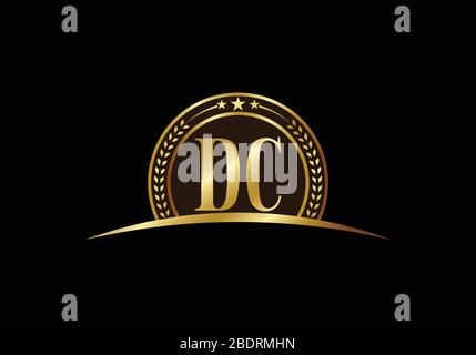 D C anfängliche Vektorvorlage für Logo-Design, grafisches Alphabet Symbol für Corporate Business Identity Stock Vektor