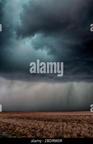 Hagelsturm In Colorado Plains Stockfoto