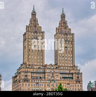 Blick auf das San Remo Gebäude vom Central Park, New York Stockfoto
