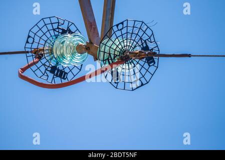 Stromnetz Donner Schutzdraht Stockfoto