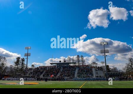 Princeton, New Jersey, USA. Februar 2020. Allgemeine Ansicht des Class of 1952 Stadium vor einem NCAA MenÕs Lacrosse-Spiel zwischen den Princeton Tigers und den Johns Hopkins Blue Jays am 29. Februar 2020 in Princeton, New Jersey. Princeton besiegte Johns Hopkins mit 18:11. Rich Barnes/CSM/Alamy Live News Stockfoto