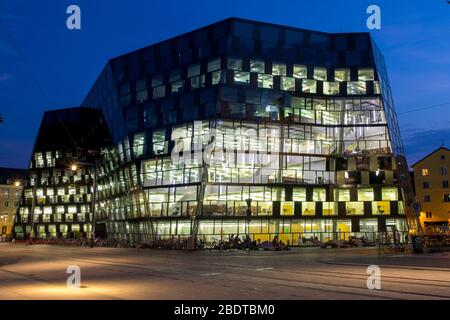 Universitätsbibliothek Freiburg, Neubau, am Platz der UniversitŠt, Freiburg im Breisgau, Deutschland, Stockfoto