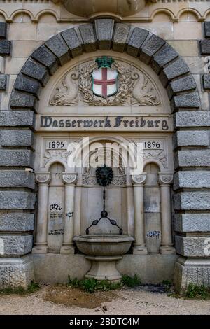 Wasserschlšssle, Wasserreservoir über Freiburg, Freiburg im Breisgau, Deutschland, Stockfoto