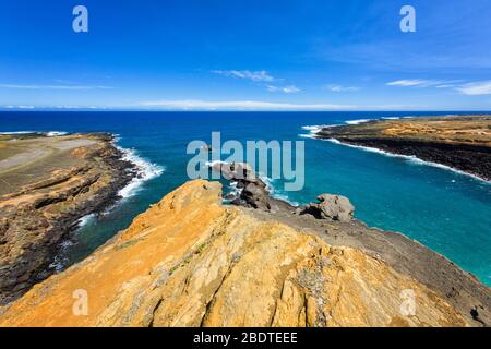 Papakolea oder Green Sand Beach in der Nähe von South Point, Hawaii Stockfoto