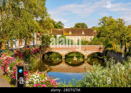 Bögen einer Verlängerung der Abingdon Bridge über die Themse in Abingdon-on-Thames, Oxfordshire, Südostengland, Großbritannien Stockfoto