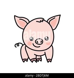 Chinesisches Neujahr kawaii Tierkreis Tiere clipart Stock Vektor