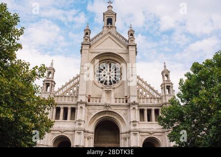 Katharinenkirche, Brüssel an einem sonnigen Tag Stockfoto