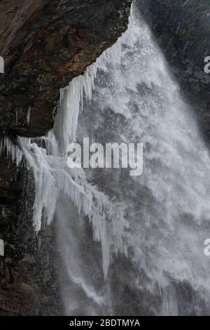 Kaaterskill Falls, New Yorks höchste Wasserfälle im Winter Stockfoto