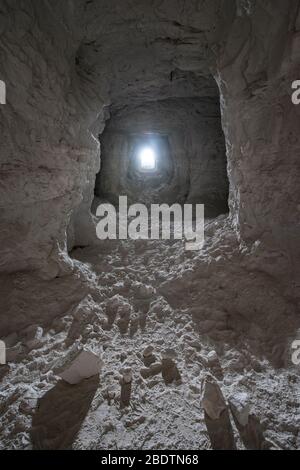 Verlassene Minenschächte in der kalifornischen Wüste Stockfoto