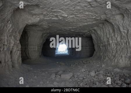 Verlassene Minenschächte in der kalifornischen Wüste Stockfoto