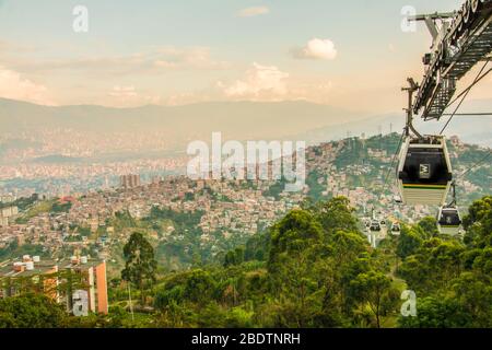 Luftaufnahme der Stadt Medellin Stockfoto