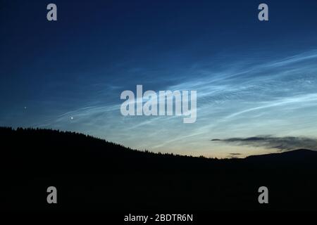 Nächtliche Wolken über Alberta Stockfoto