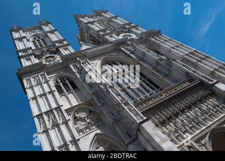 Gotische Architektur 1240s Stone Westminster Abbey, 20 Deans Yardd, Westminster, London SW1P Stockfoto