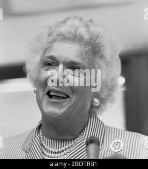 Barbara Bush, in San Francisco, 1980er Jahre Stockfoto