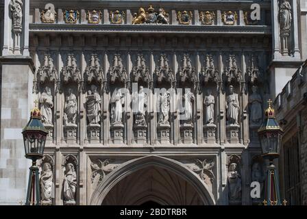 Gotische Architektur 1240s Stone Westminster Abbey, 20 Deans Yardd, Westminster, London SW1P Stockfoto