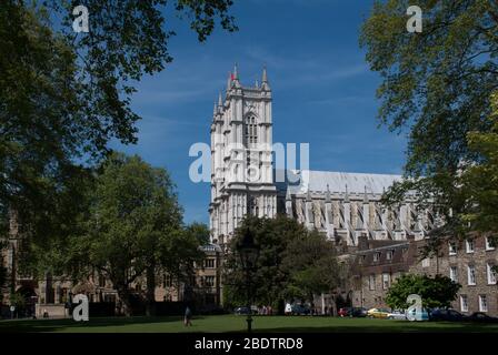 Gotische Architektur 1240s Stone Westminster Abbey, 20 Deans Yardd, Westminster, London SW1P Stockfoto