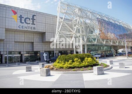 TCF Center in Downtown Detroit, 5. April 2020 Stockfoto