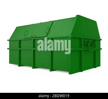 Garbage Dumpster Isoliert Stockfoto