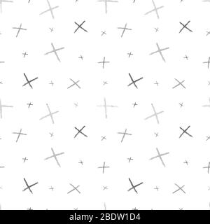 Handgezeichnetes geometrisches Muster im weißen Hintergrund Stock Vektor