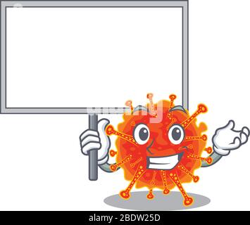 Eine Ikone der riboviria Maskottchen Design Stil bringen ein Brett Stock Vektor