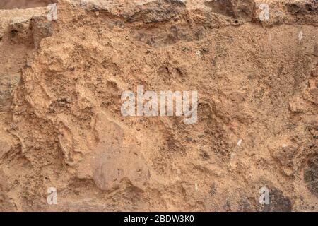 Rough Grunge Vintage hellrosa geschält Cement Wall Hintergrund verwittert, schmutzig Alte Textur Stockfoto