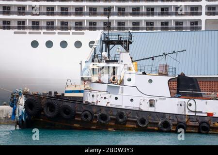 Prince George Wharf, Nassau City, New Providence Island, Bahamas Stockfoto