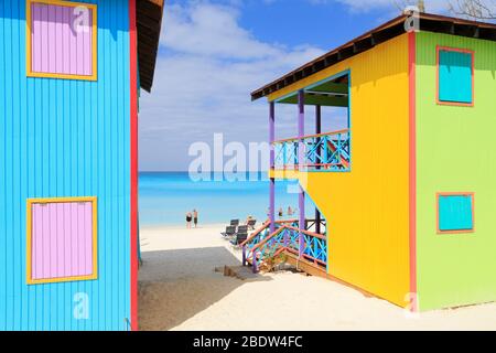 Cabana auf Half Moon Cay Stockfoto