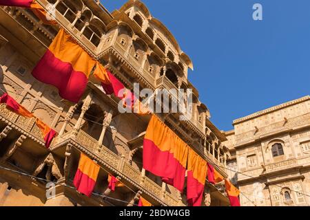 Raja Ka Mahal Palace Jaisalmer Fort Rajasthan Indien Stockfoto