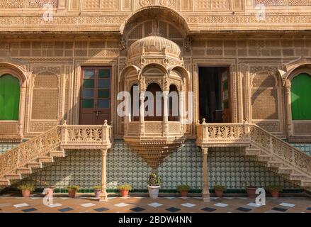 Jawahar Vilas Mandir Palace Jaisalmer Rajasthan Indien Stockfoto