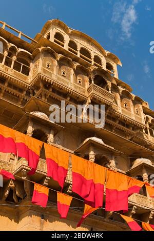Raja Ka Mahal Palace Jaisalmer Fort Rajasthan Indien Stockfoto