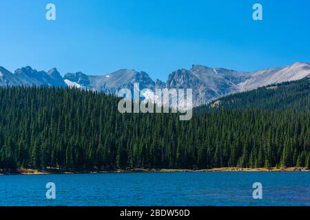 Brainerd See in Colorado an einem sonnigen Tag Stockfoto