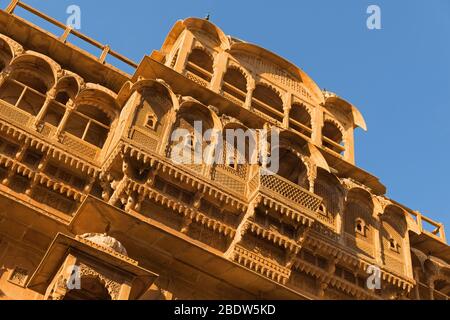 Raja Ka Mahal Palace Jaisalmer Fort Rajasthan Indien Stockfoto