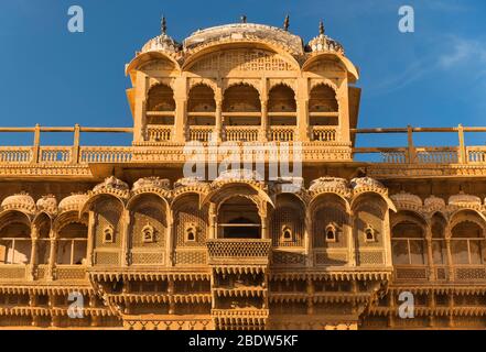 Raja Ka Mahal Palace Jaisalmer Fort Rajasthan Indien Stockfoto