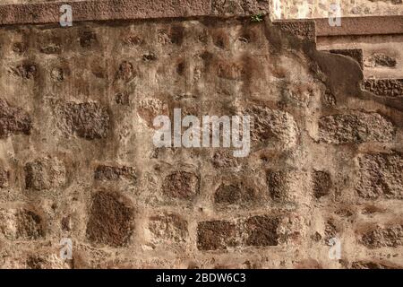 Muster von Rough Grunge Vintage Stein Wandstruktur Hintergrund Stockfoto