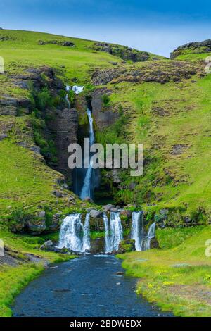 Gluggafoss oder Merkjárfoss, Südregion, Island Stockfoto