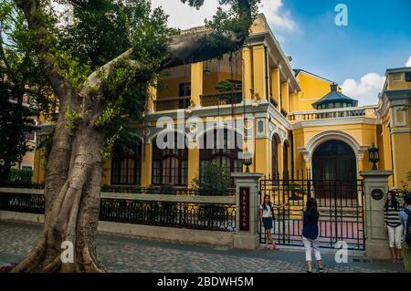 Nummer 60 Shamian Dajie dem ehemaligen Kanton Verein in Guangzhou auf Shamian Insel. Klasse A-Erbe-Gebäude Stockfoto