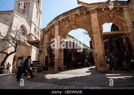 Israel, Jerusalem, Altstadt, Evangelisch-Lutherische Kirche des Erlösers ist die einzige evangelische Kirche in der Altstadt von Jerusalem. Im Lat Stockfoto