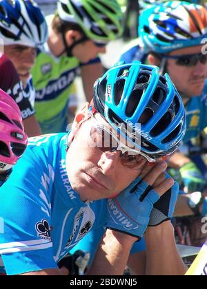 Erik Zabel vom Team Milram während der Tour d'Espagne 2007, Radrennen, Cangas de Onas - Reinosa (157.4km) am 05. September 2007 in Cangas de Onas, Spanien - Foto Laurent Lairys / DPPI Stockfoto