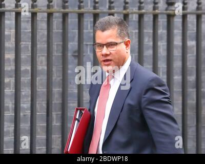 Wirtschaftsminister Alok Sharma kommt zum wöchentlichen Kabinettstreffen in der Downing Street, London, Großbritannien Stockfoto