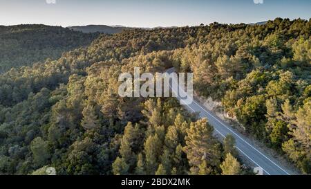 Hoya de Huesca, Luftaufnahmen, Aragon, Spanien Stockfoto