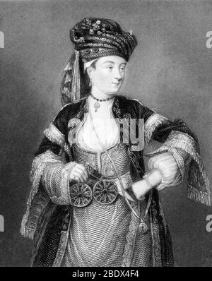 Lady Mary Wortley Montagu, englische Autorin und Dichterin Stockfoto